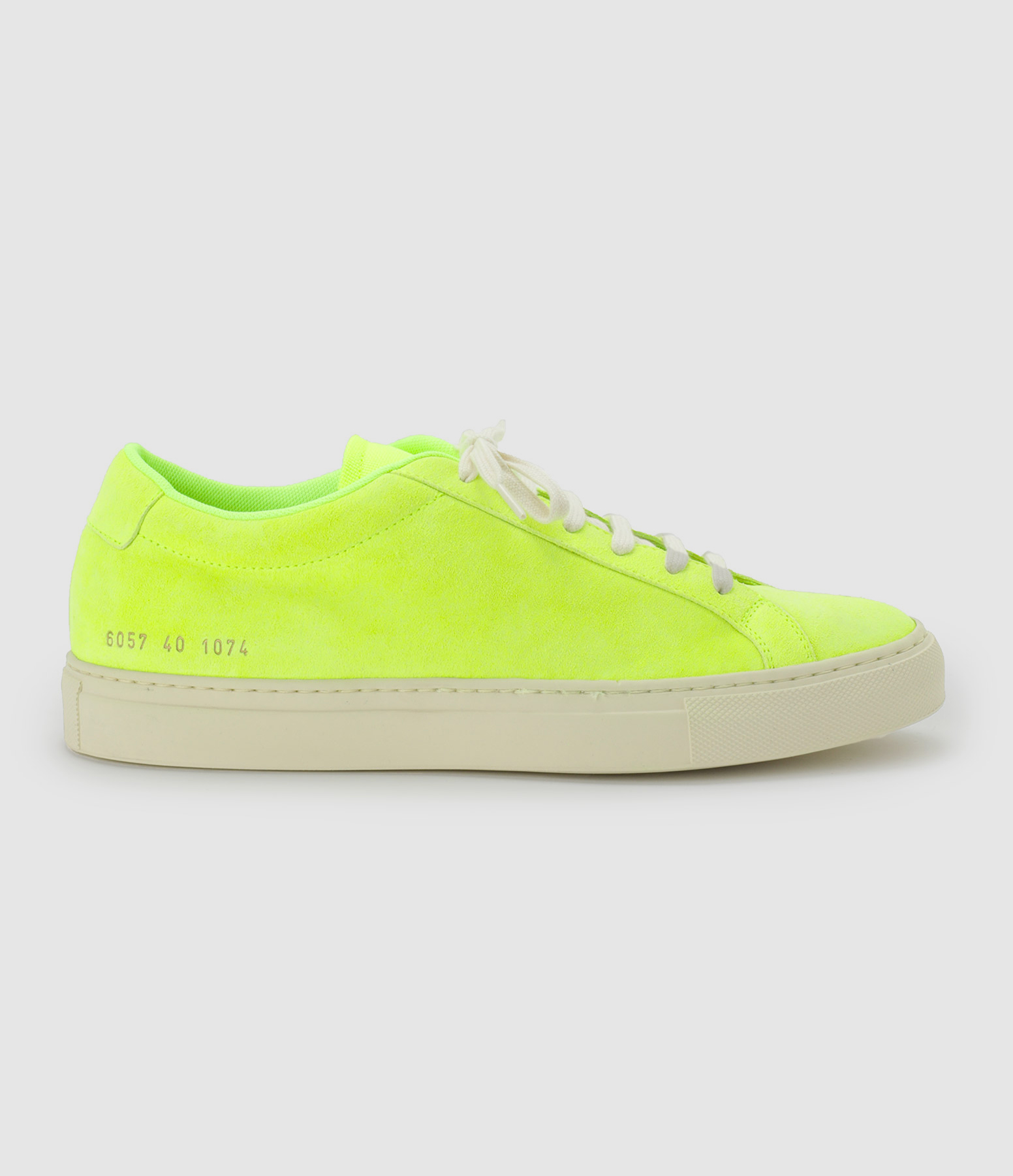 Baskets Achilles Cuir Jaune Fluo