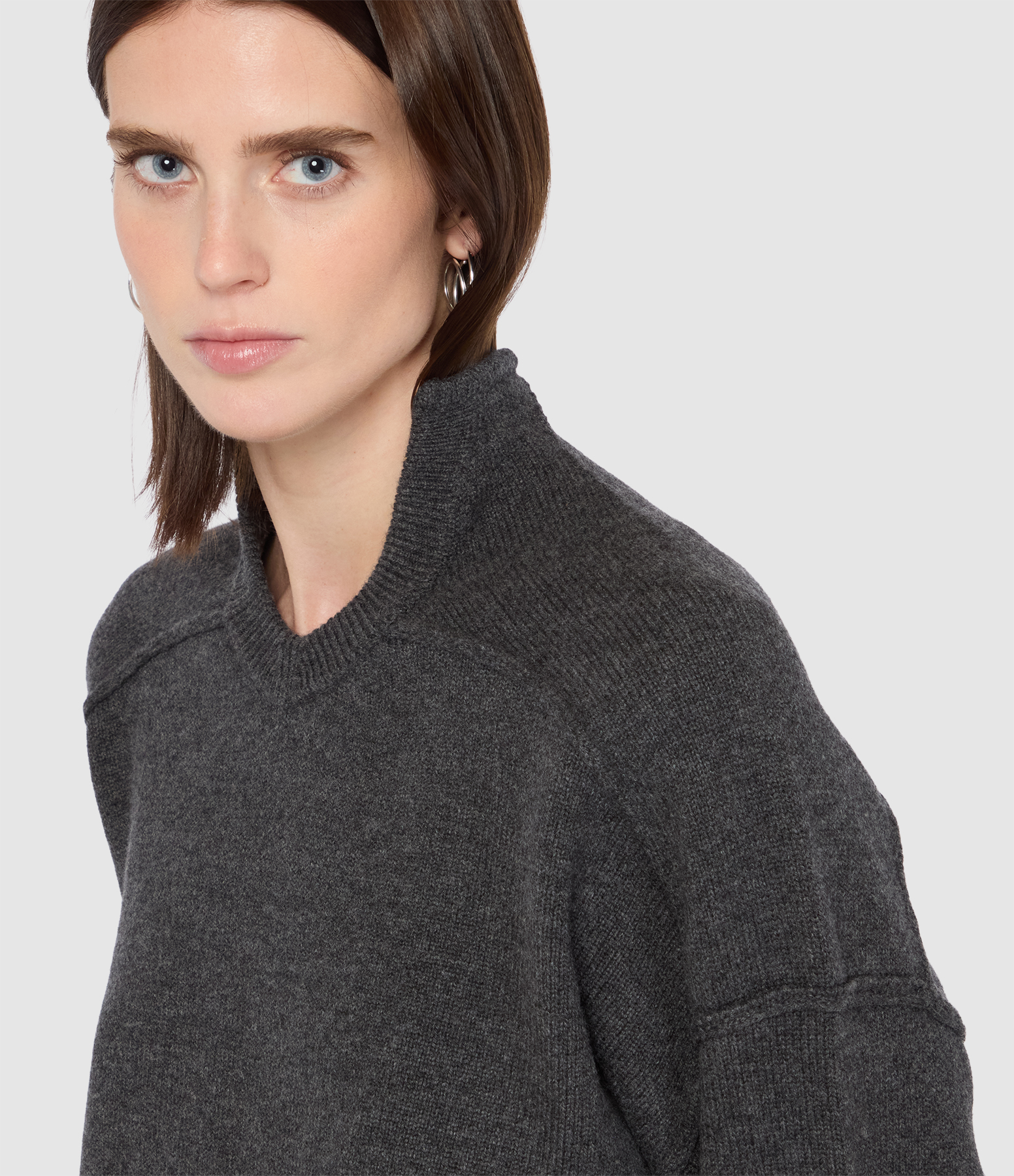 Pull High Collar Grey
