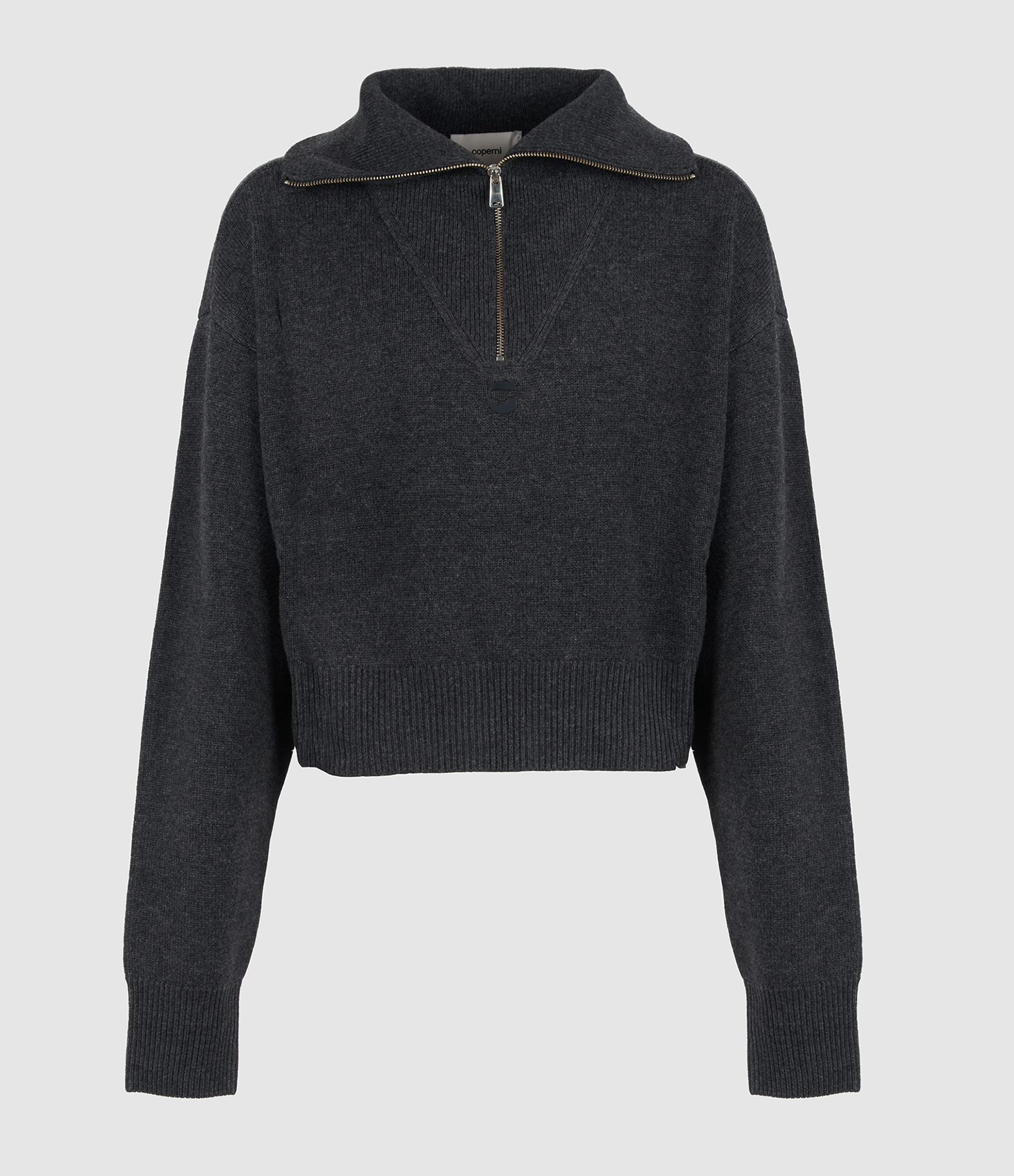 Pull Zipped-Rollneck Grey