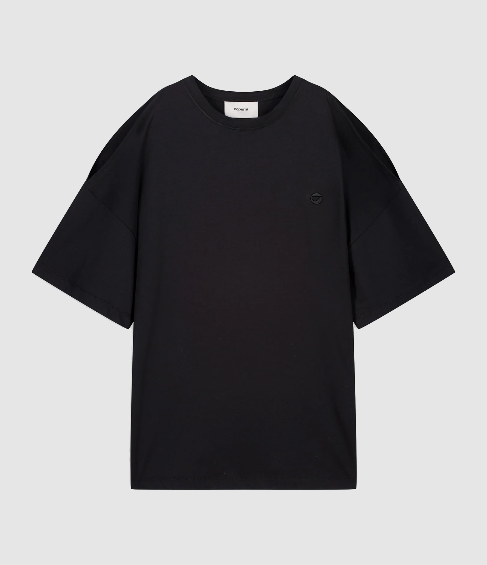 Tee Shirt Open Shoulder Black
