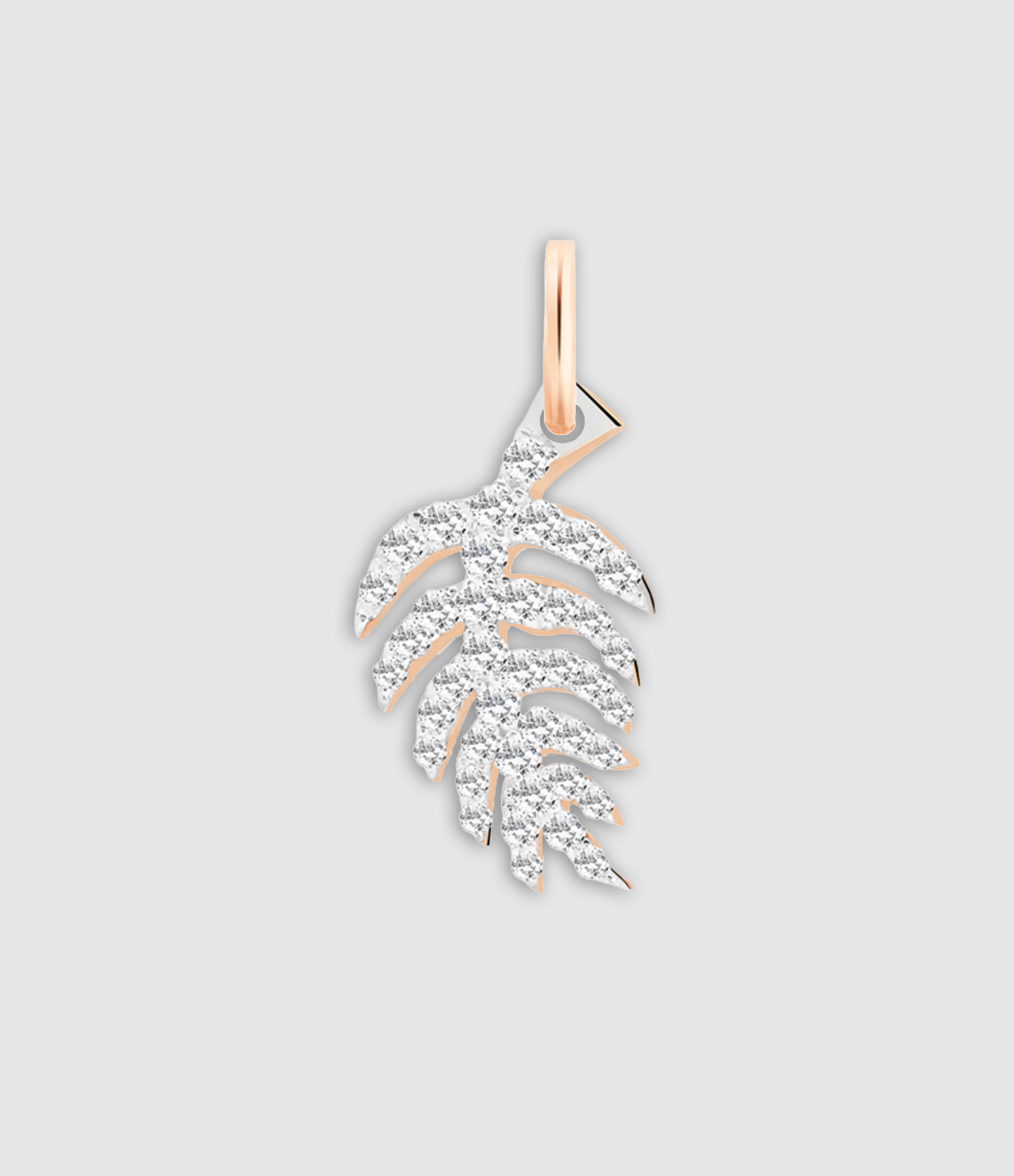 Pendentif Palms Or Rose Diamants