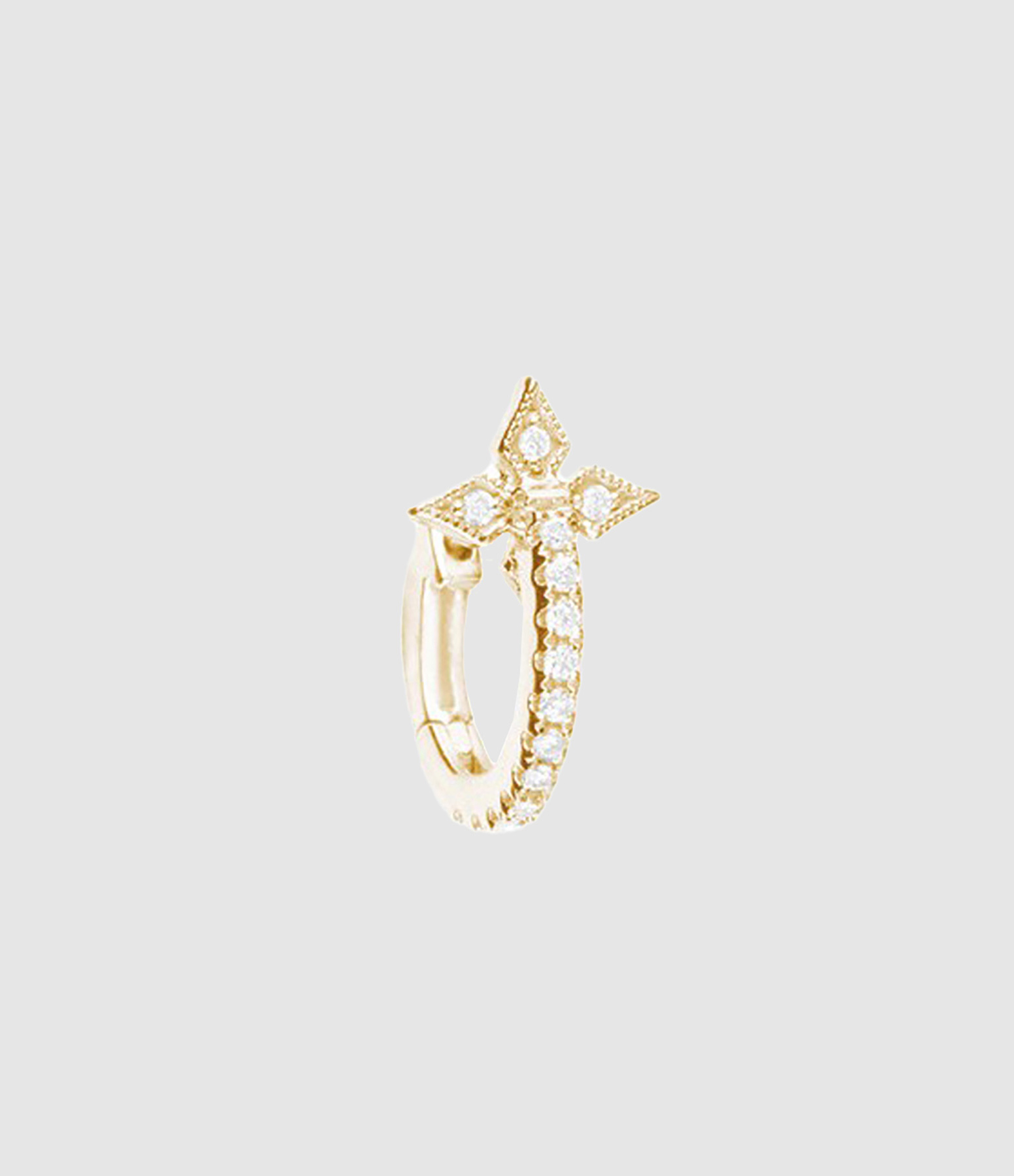 Mini Créole Croix Or Diamants (vendue à l'unité)
