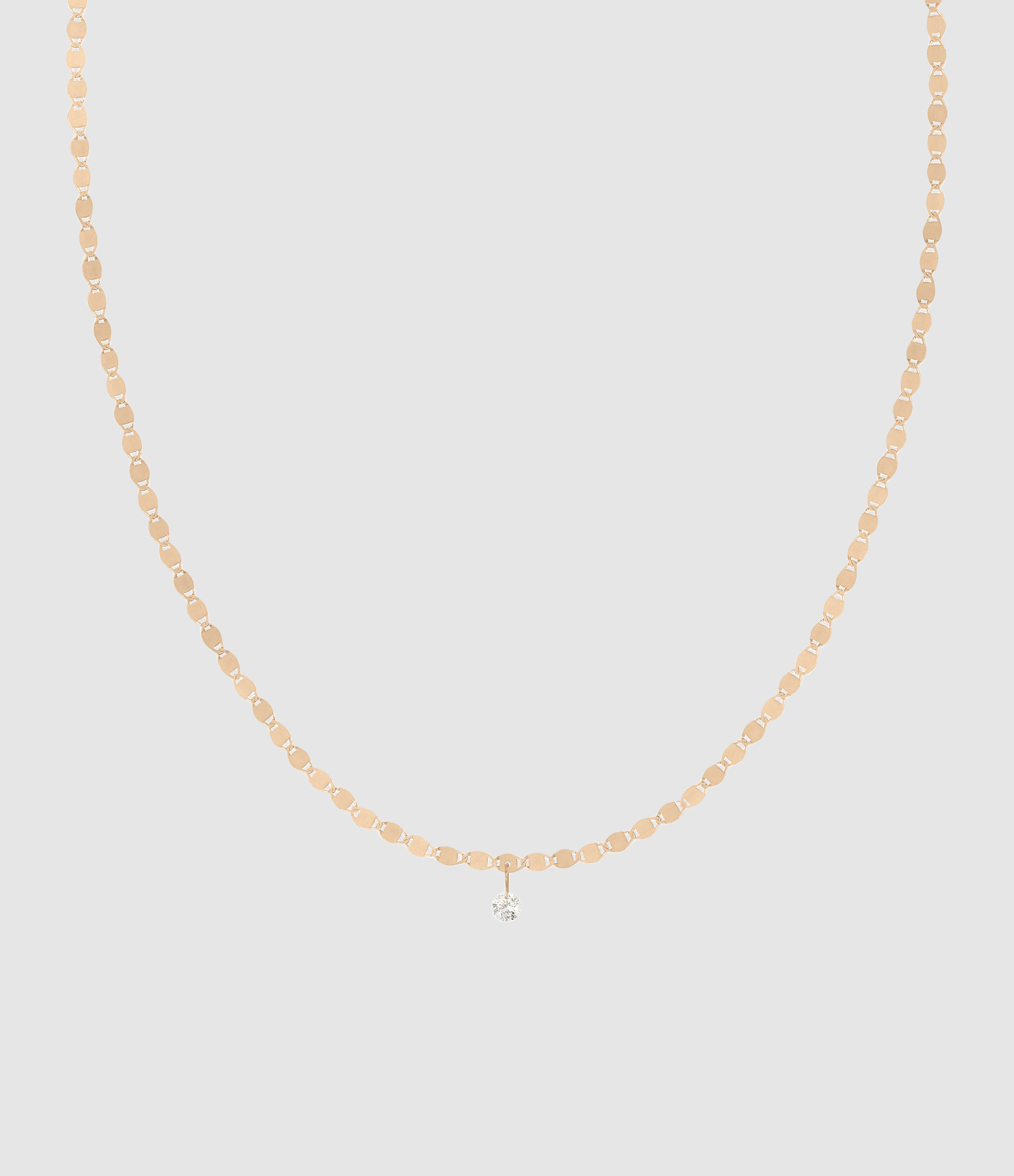 Collier Skin Tattoo S Or Rose, 40cm, Diamant