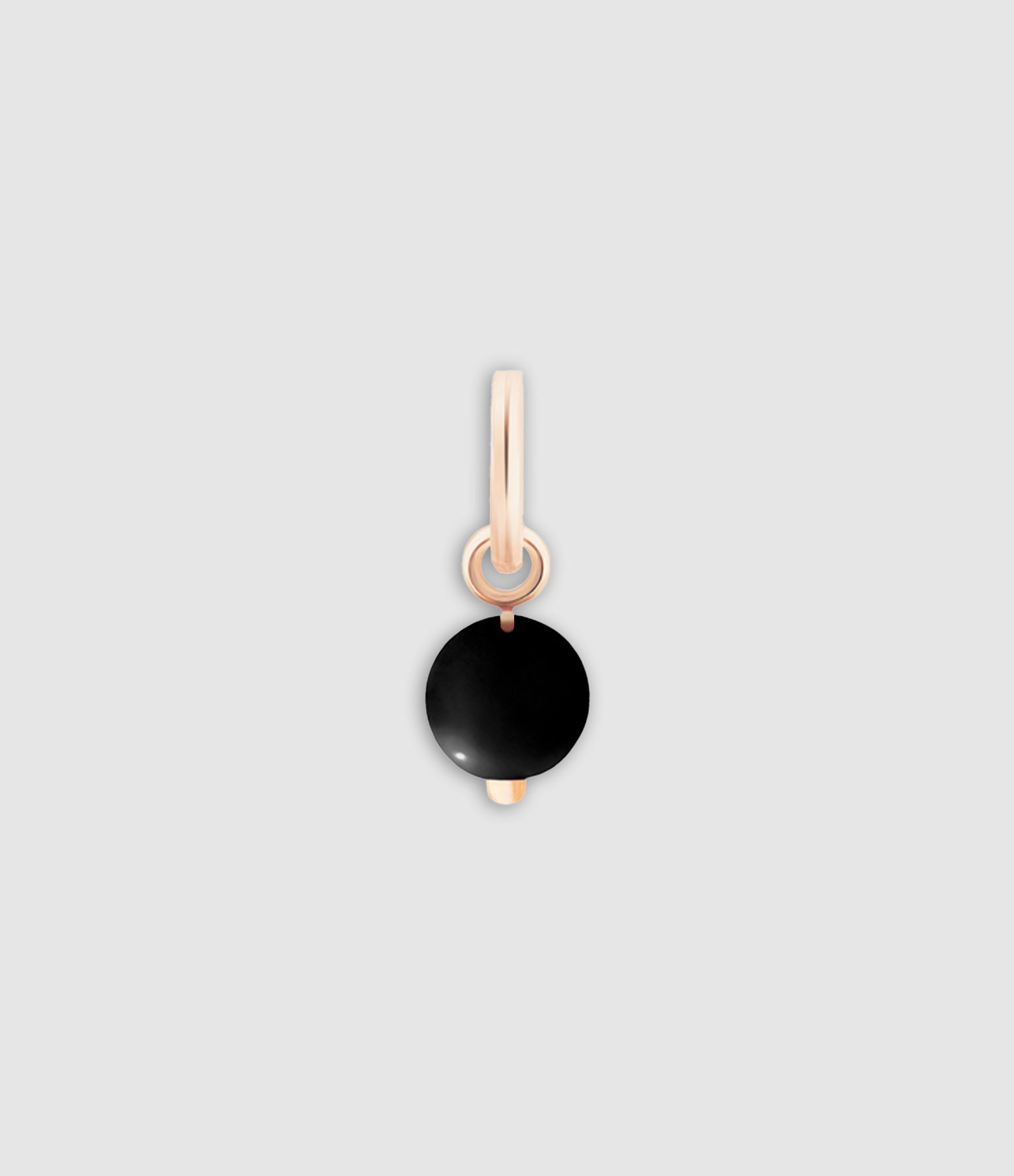 Pendentif Petite Perle Onyx Or Rose