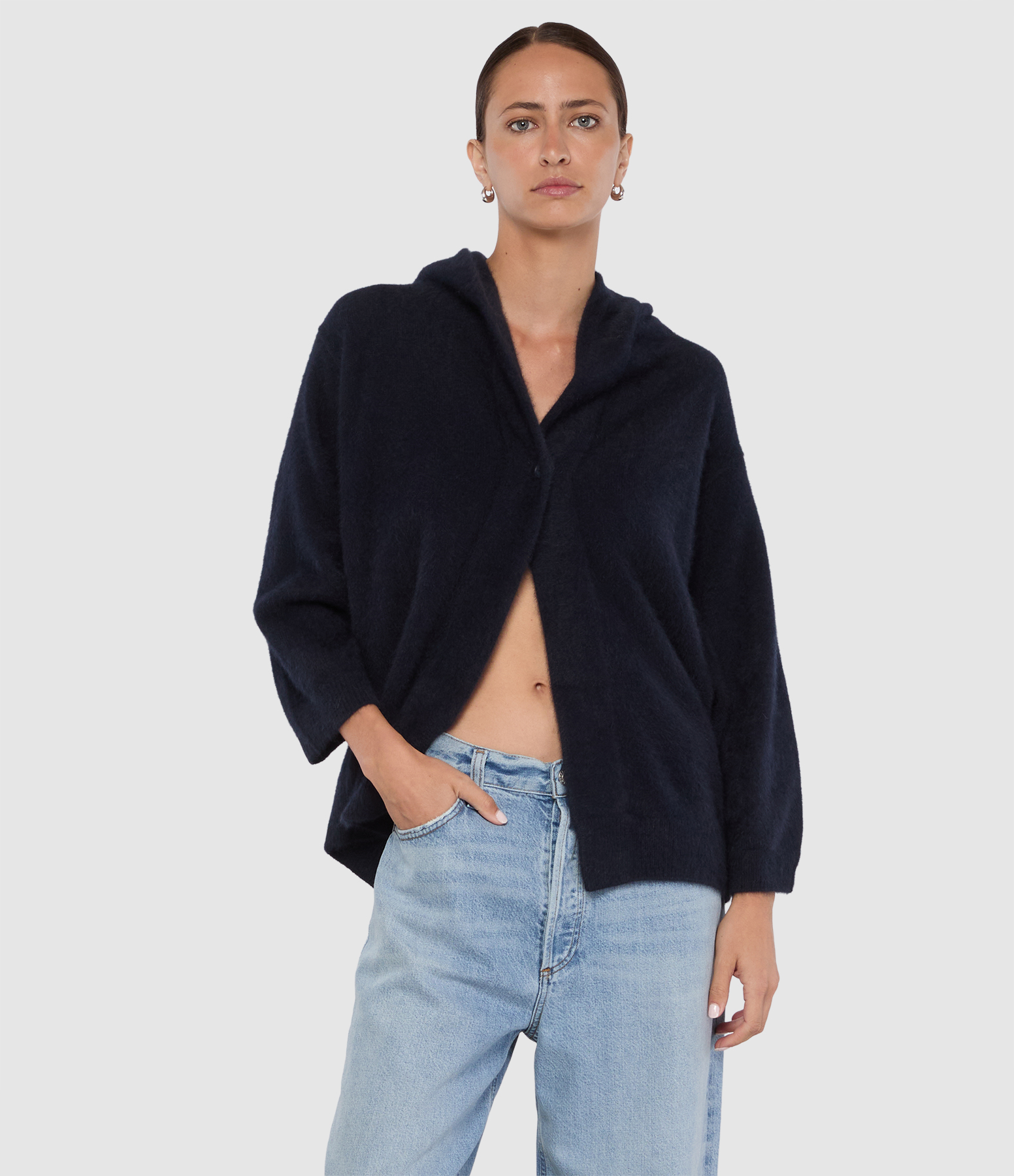 Gilet Ladies Hood B.Navy