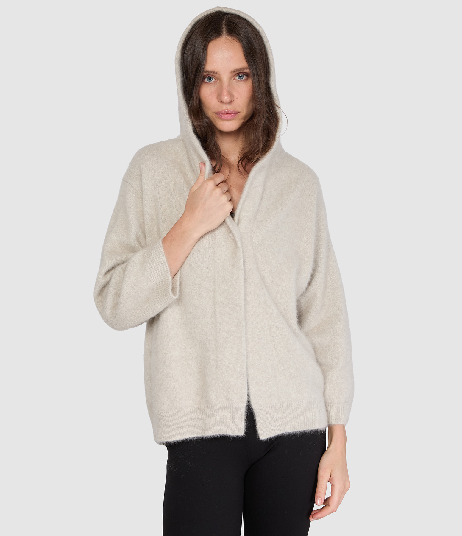 Gilet Ladies Hood Ivory