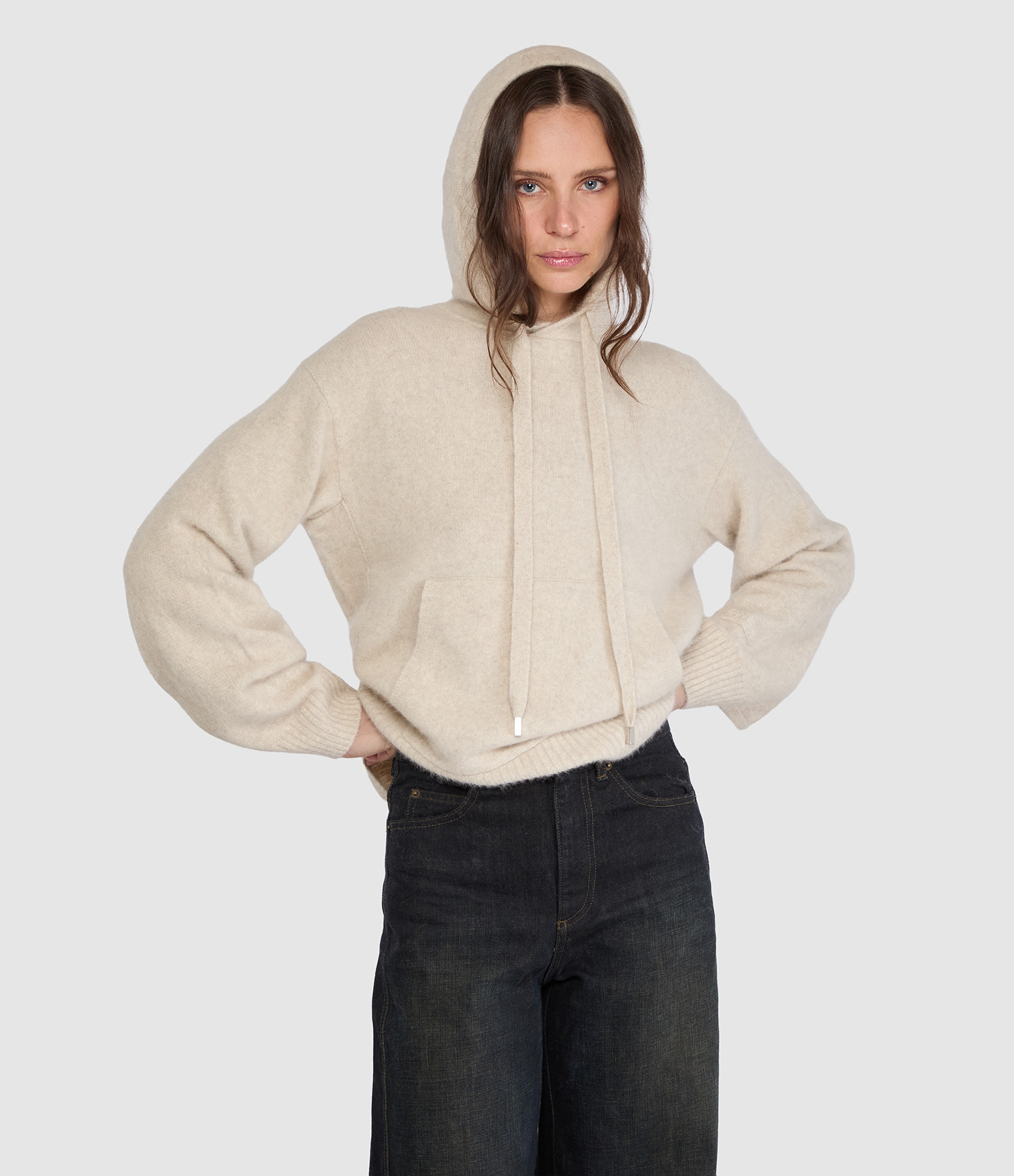 Sweatshirt Ladies Hoodie Ivory