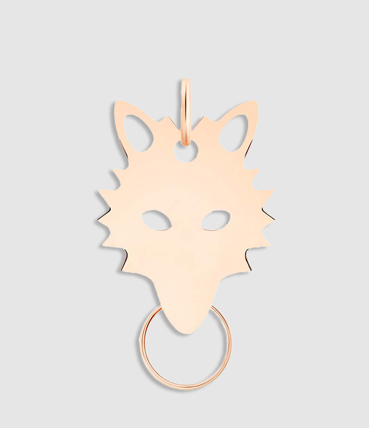 Pendentif Wolf Cercle Or Rose