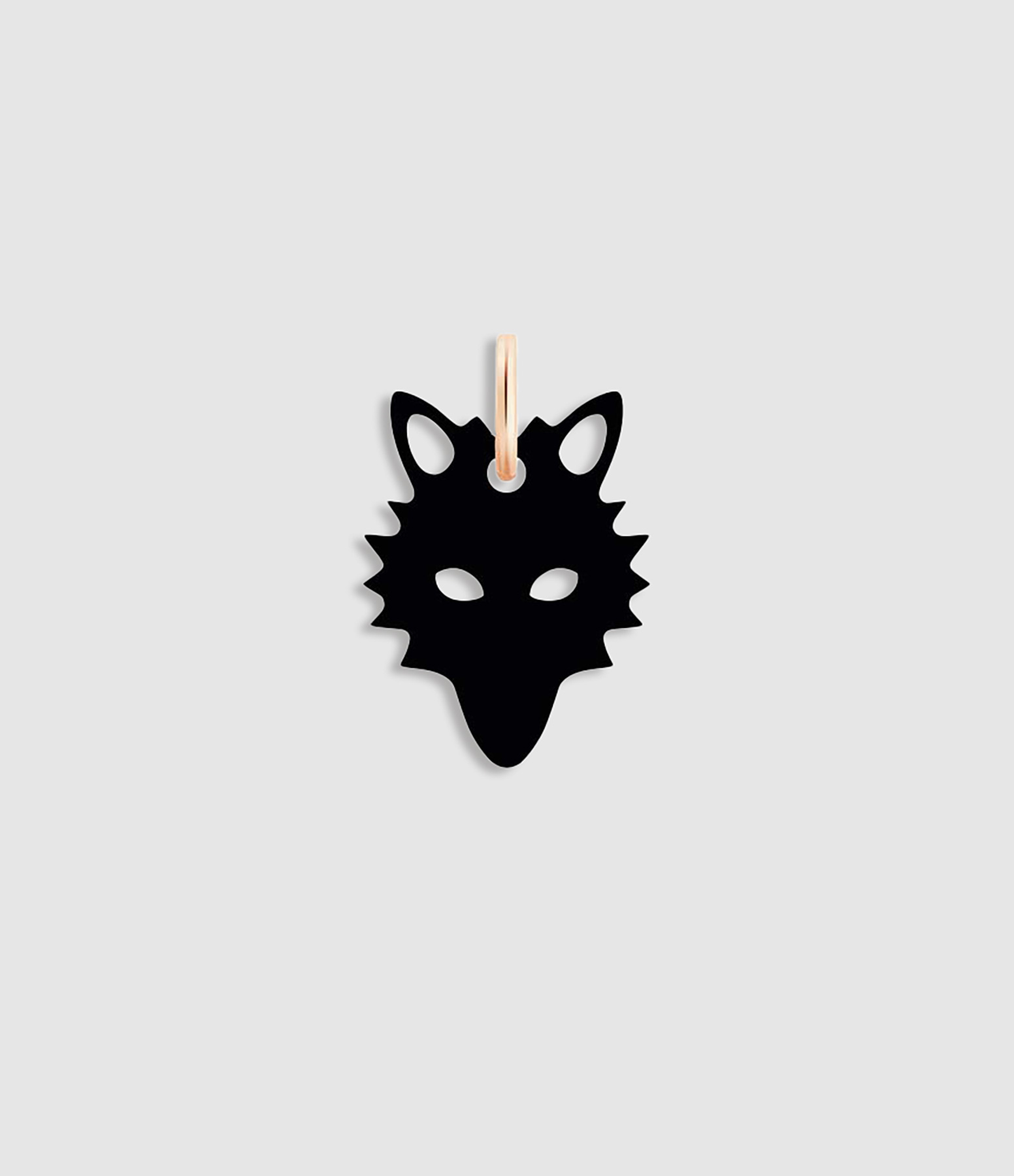 Pendentif Mini Wolf Onyx Or Rose