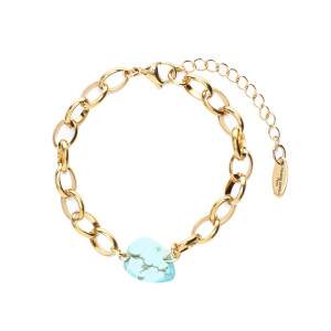Bracelet Duna Turquoise Plaqué Or