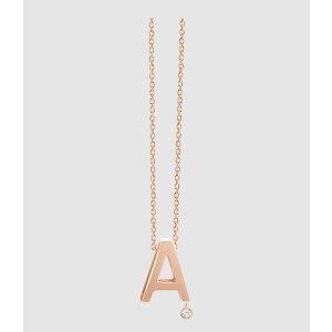 Pendentif lettre or rose Outlet
