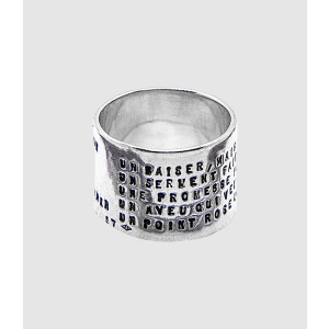 Bague Large Edmond Rostand Un Baiser Argent