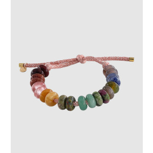Bracelet DIY Cordon Lurex Rose