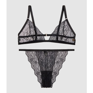 Ensemble Olivine Dentelle Noir
