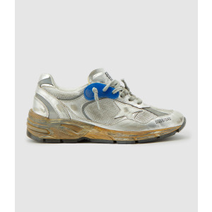 Baskets Running Dad Star Cuir Argenté Bleu