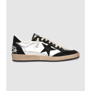 Baskets Ball Star Cuir Argenté Noir