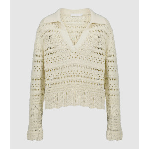 Pull Polo Roxana Coton Crème