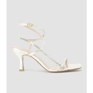 Sandales Sublim Double Cuir Texturé Doré