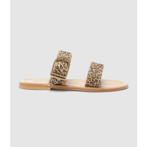 Mules Carcaso Cuir Horsy Baby Léopard