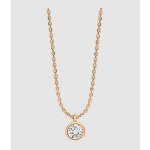 Collier Lonely Diamonds Simple Diamants Or Rose