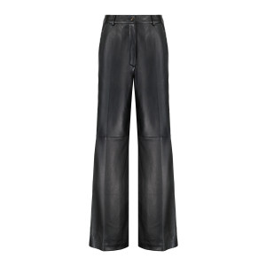 Pantalon Noro Large Cuir Noir