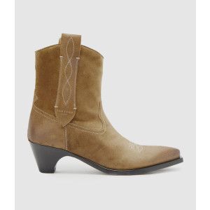 Bottines Justine Cuir Camel, Collaboration Made in Tomboy x Sartore