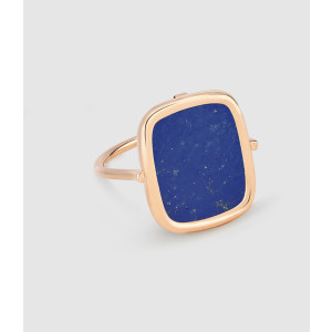 Bague Antique Lapis Or Rose