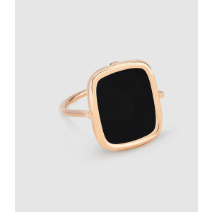 Bague Antique Onyx Or Rose