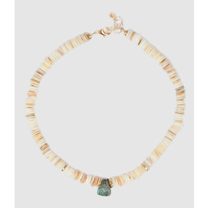 Collier Païa Coquillage Naturel Turquoise