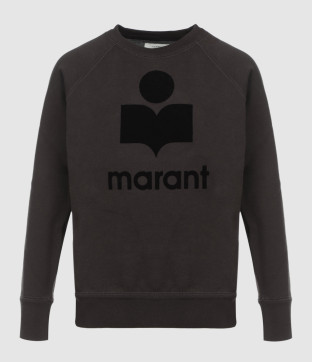 Sweatshirt Milly Coton Noir Délavé
