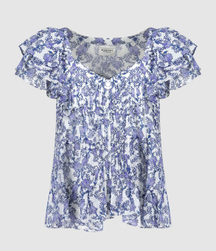 Top Madrana Coton Bleu Royal