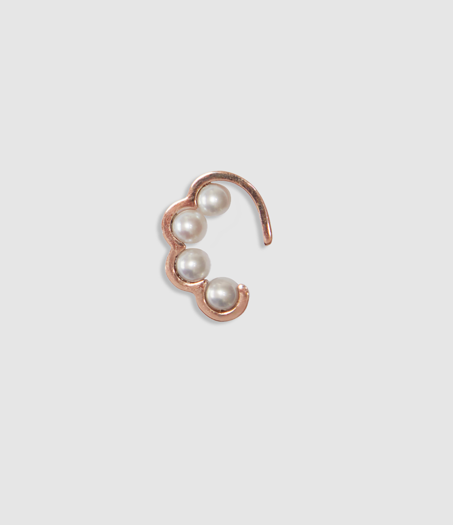 Ear Cuff Coco Beach Perles de Culture Or Rose (vendue à l'unité)