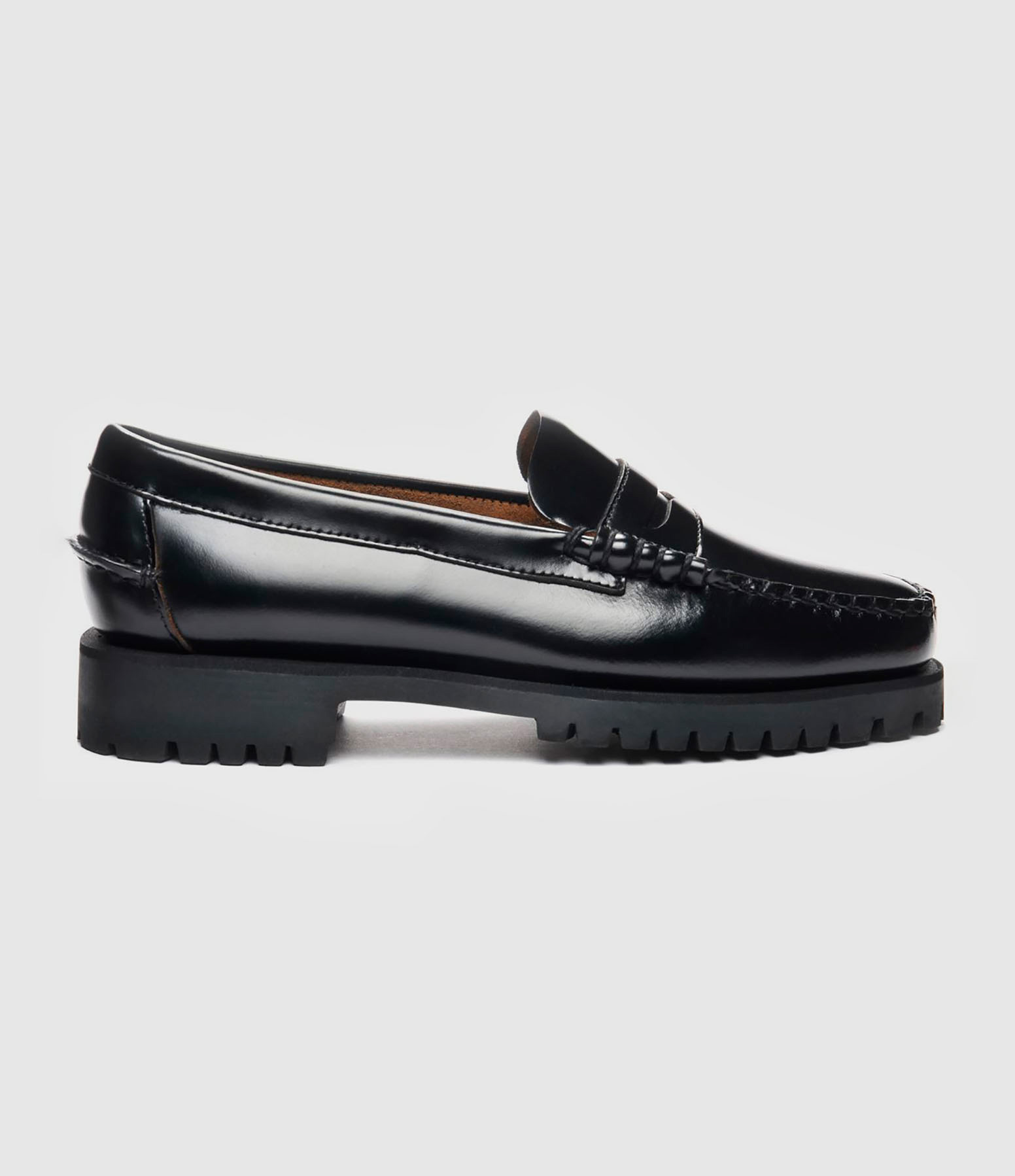 Mocassins Dan Lug W Cuir Black Regular