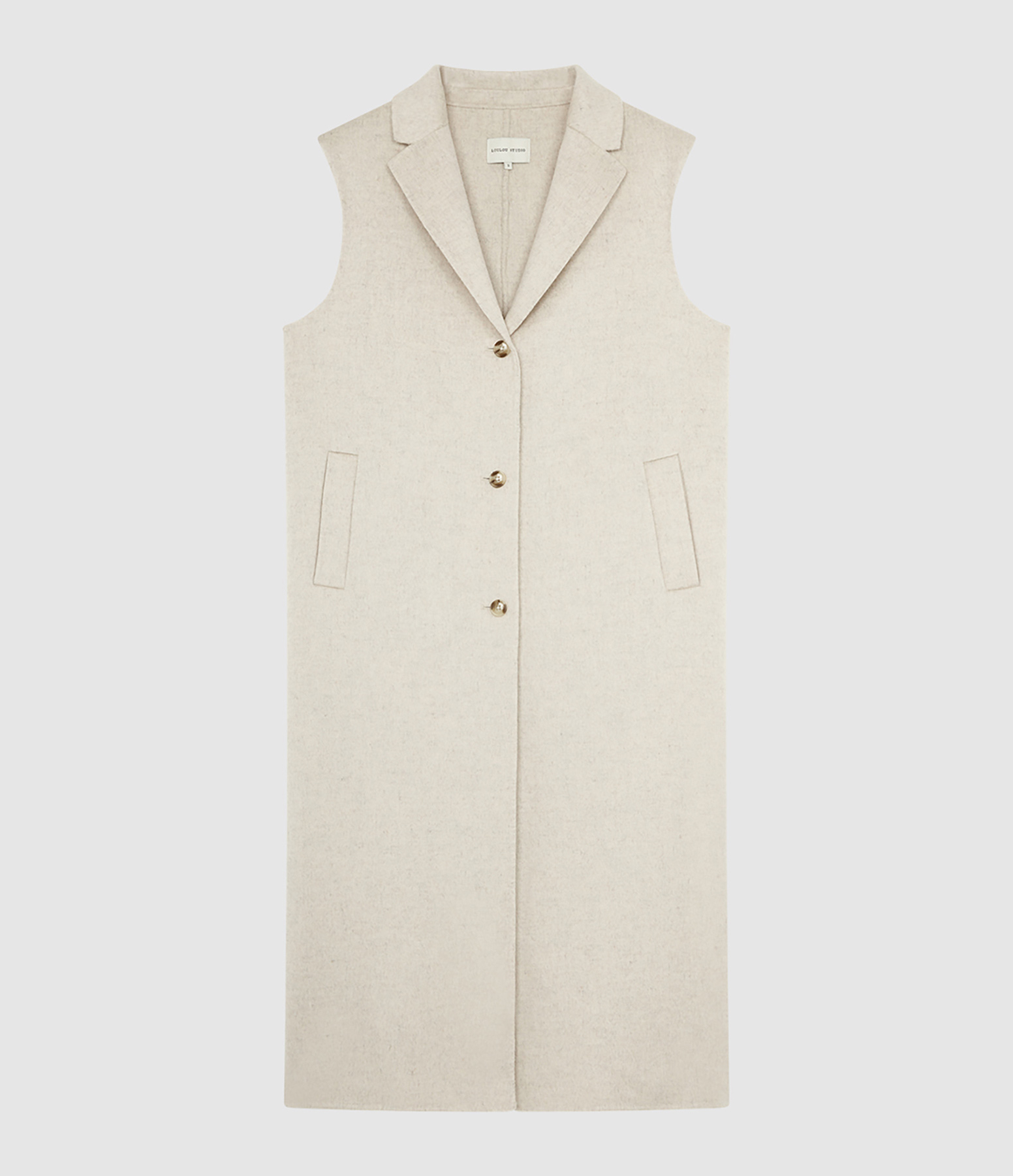 Manteau Deanne Laine Mélangé Beige