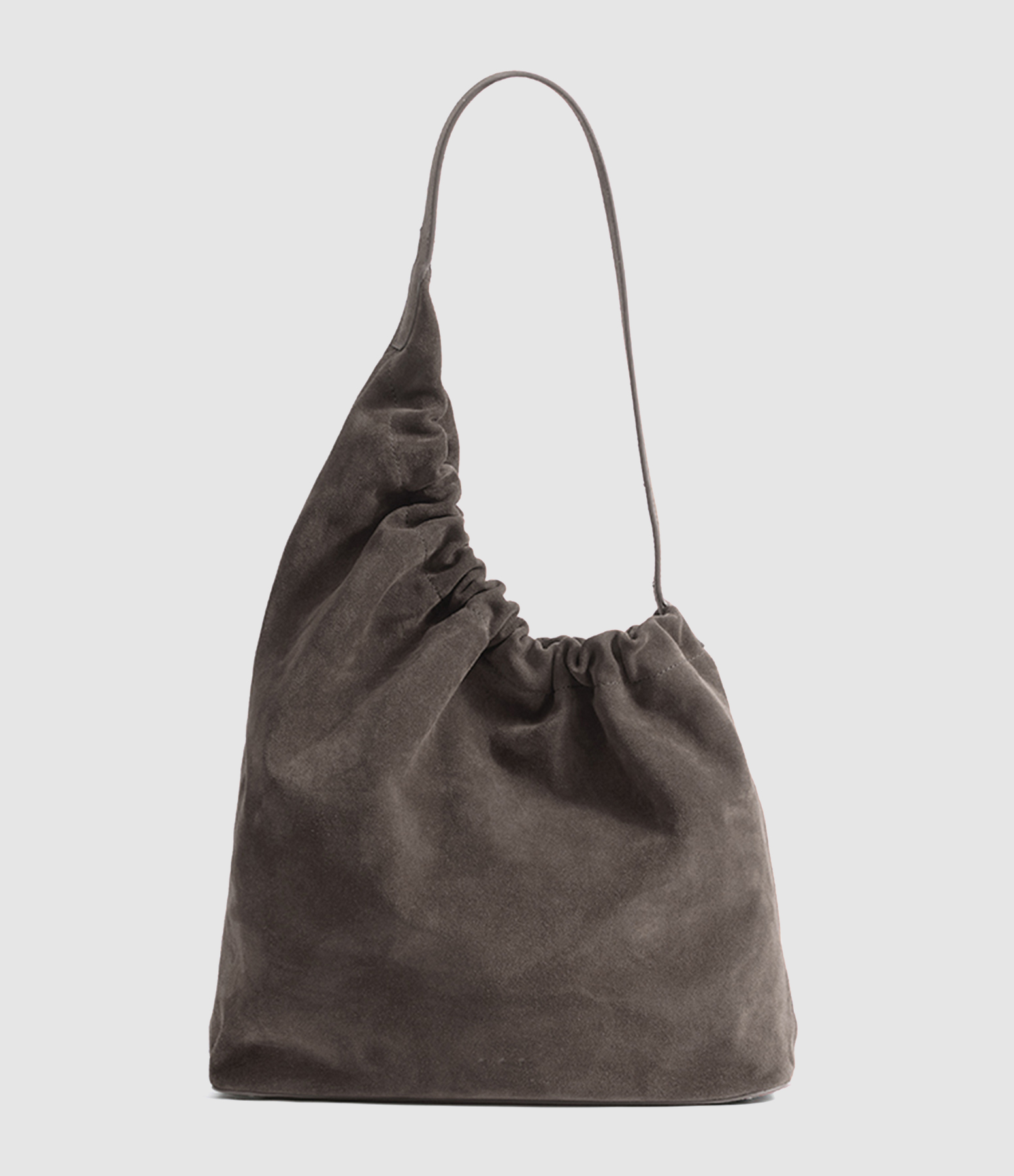Sac Demi Lune Cloud Suede Dark Taupe
