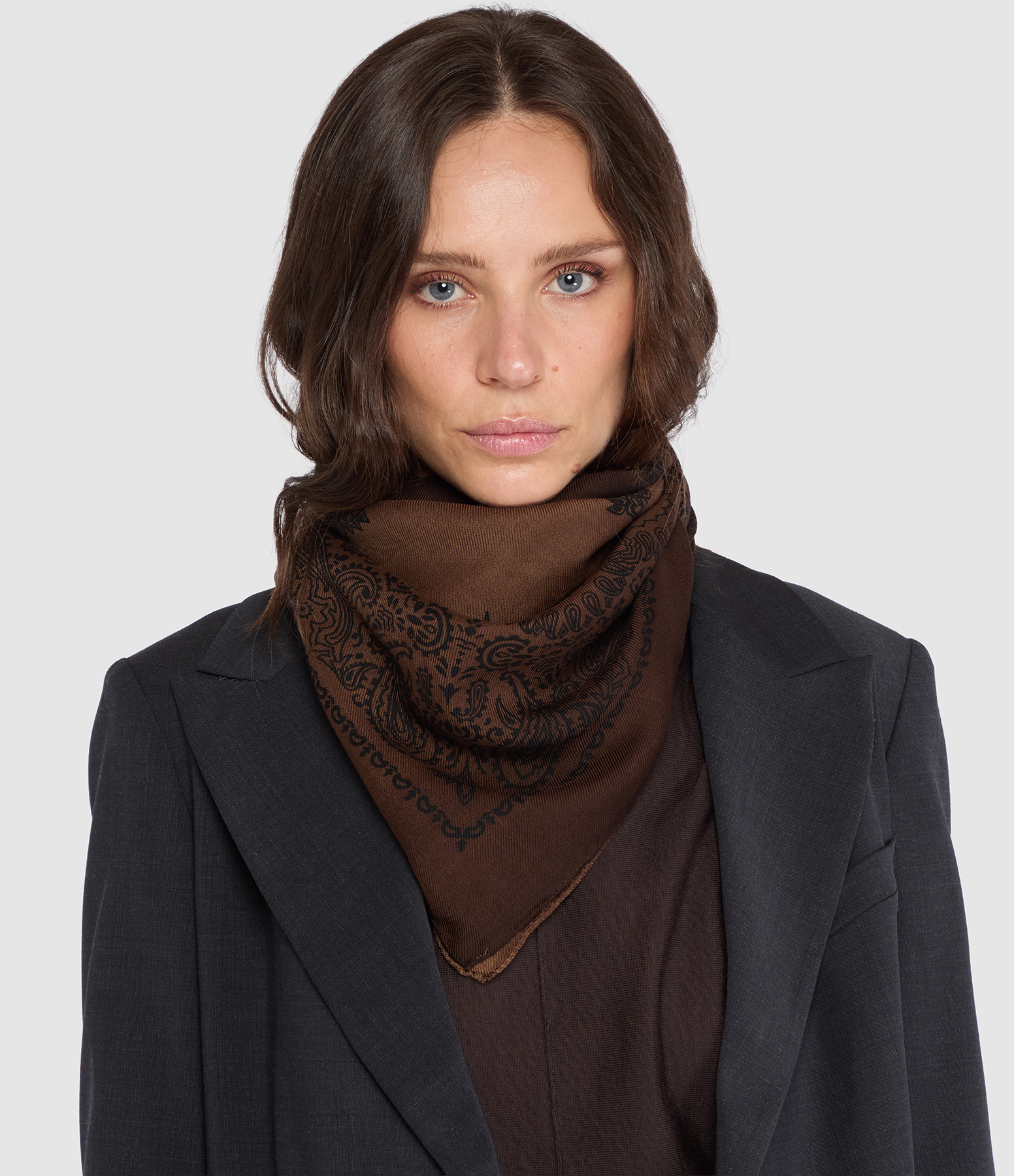 Foulard Judy Cube Carré Brown