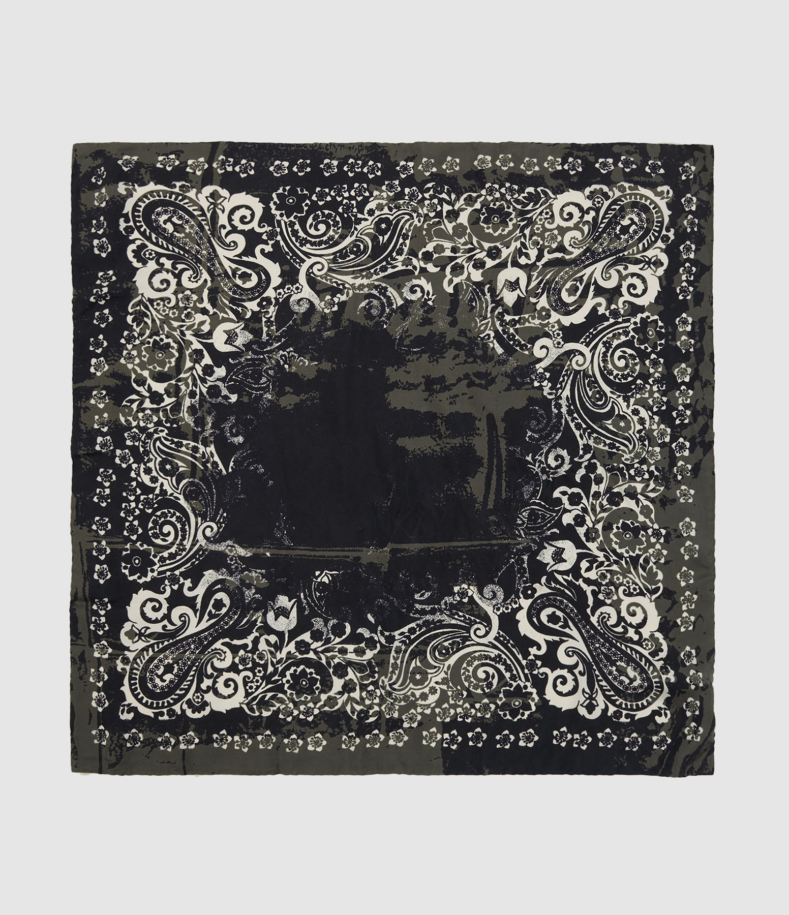 Foulard Sens Soie Bandana Pewter