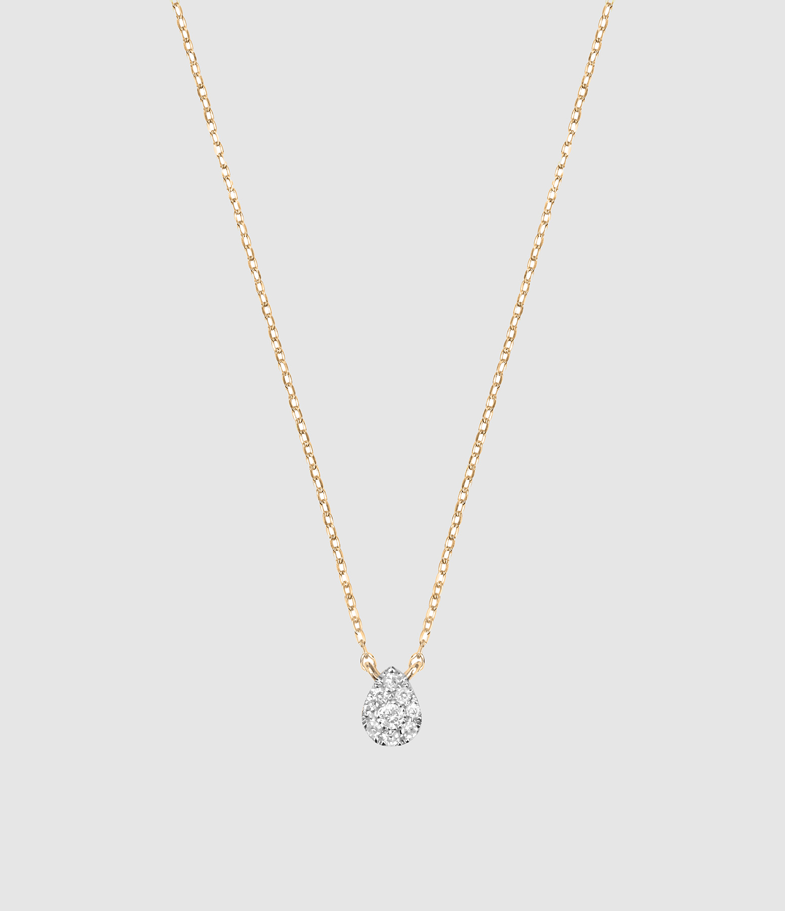 Collier Magic Touch Poire Diamants Or Jaune