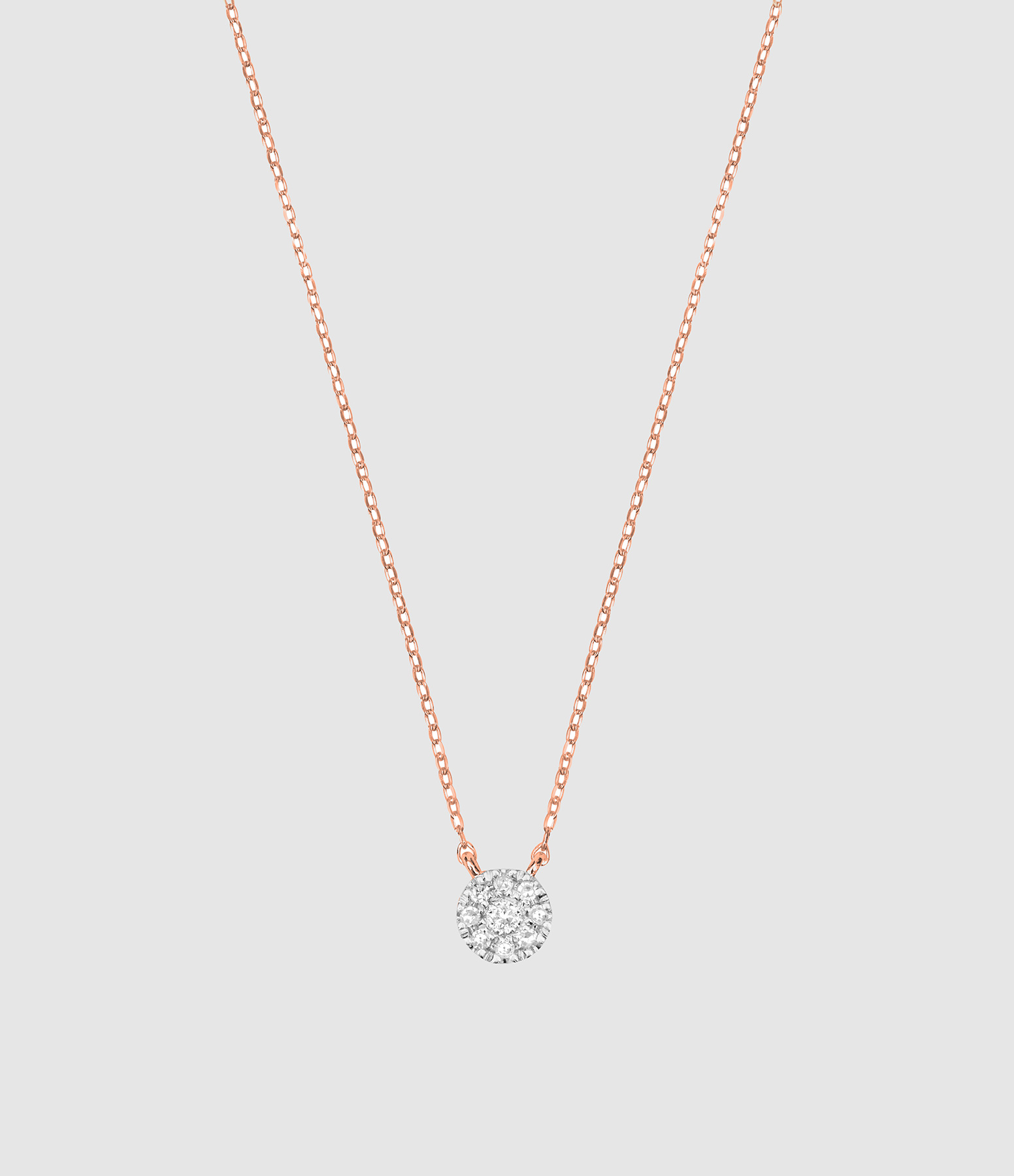 Collier Magic Touch Cible Diamants Or Rose