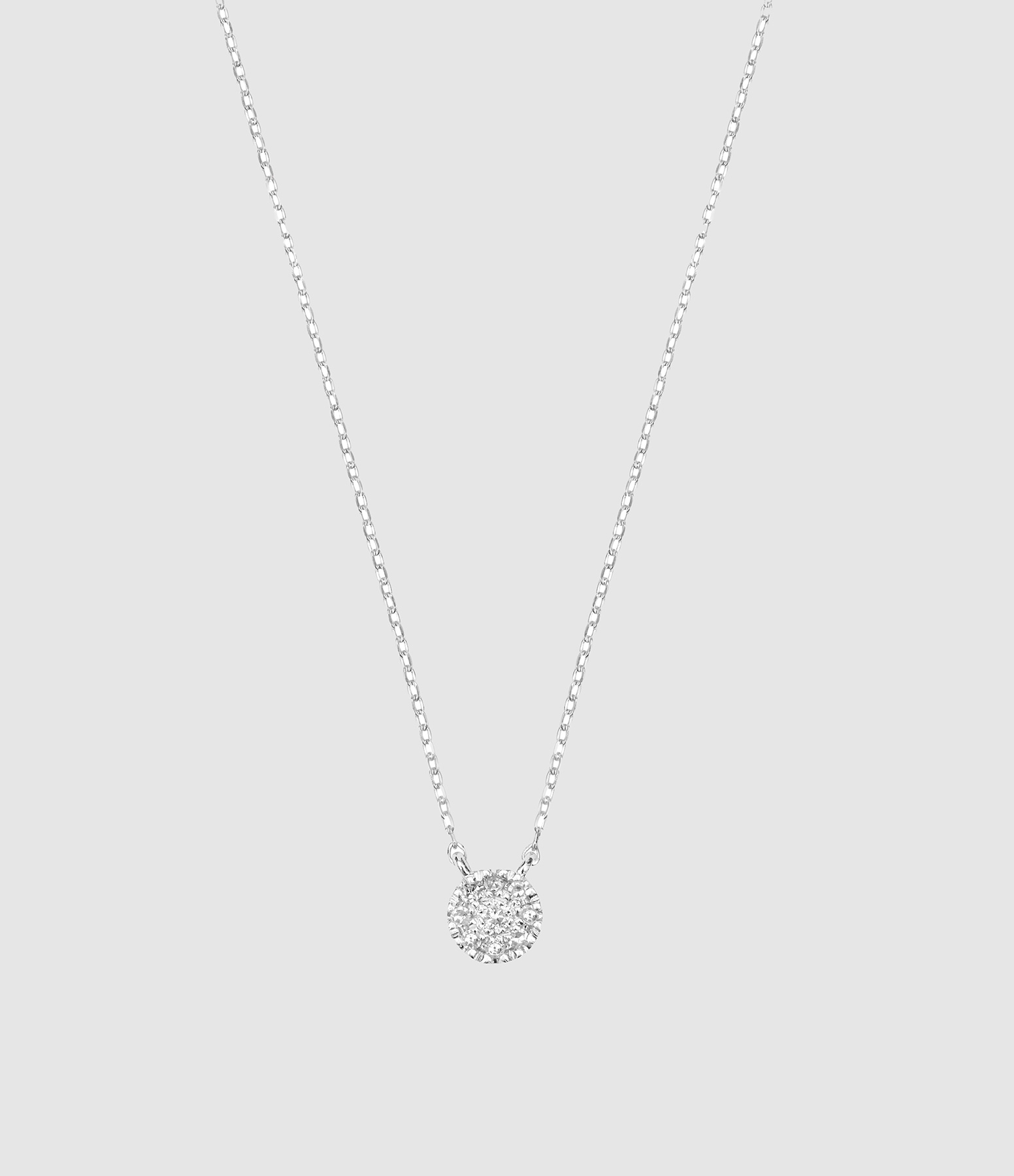 Collier Magic Touch Cible Diamants Or Blanc