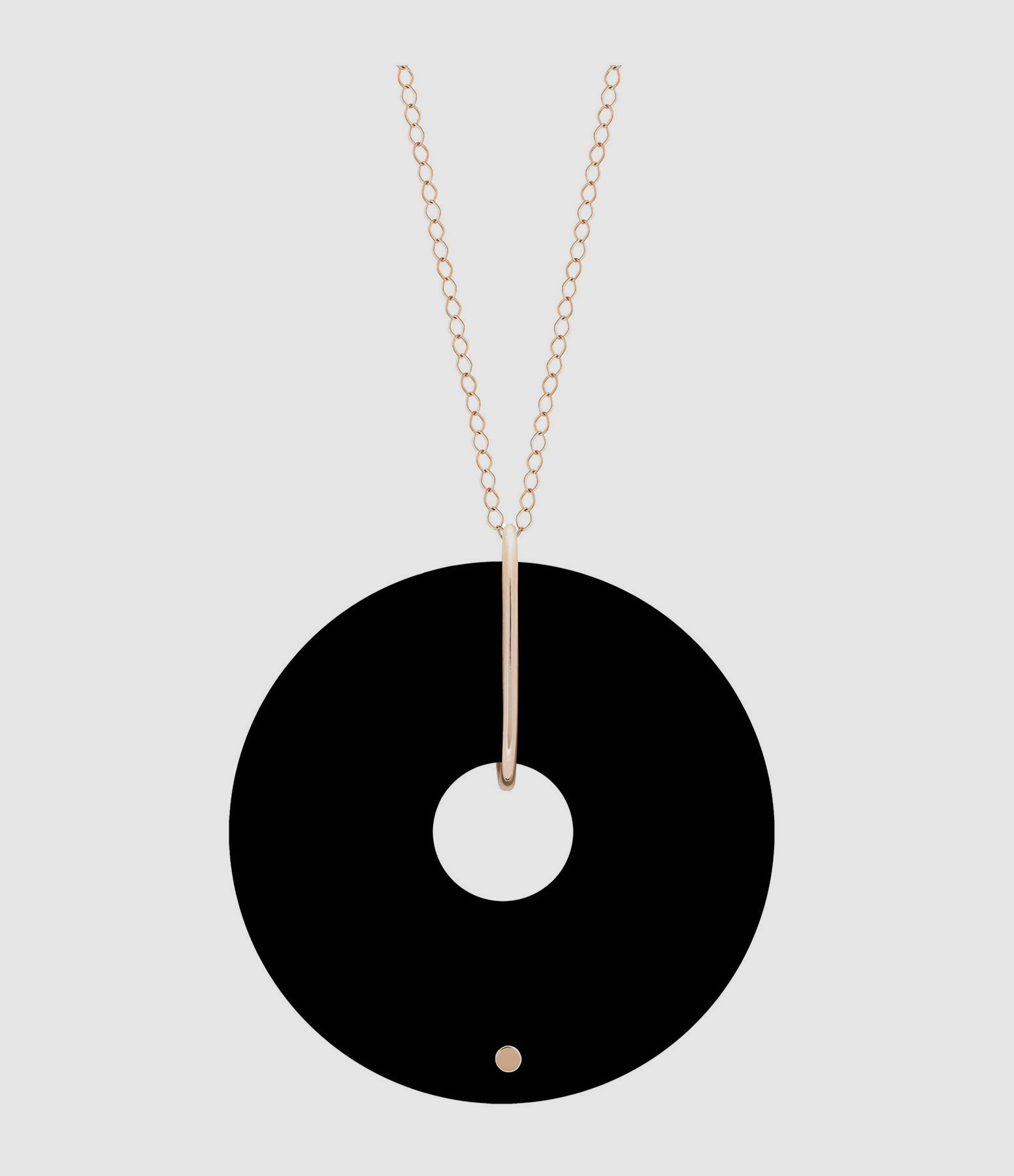 Sautoir Donut Jumbo Onyx Or Rose