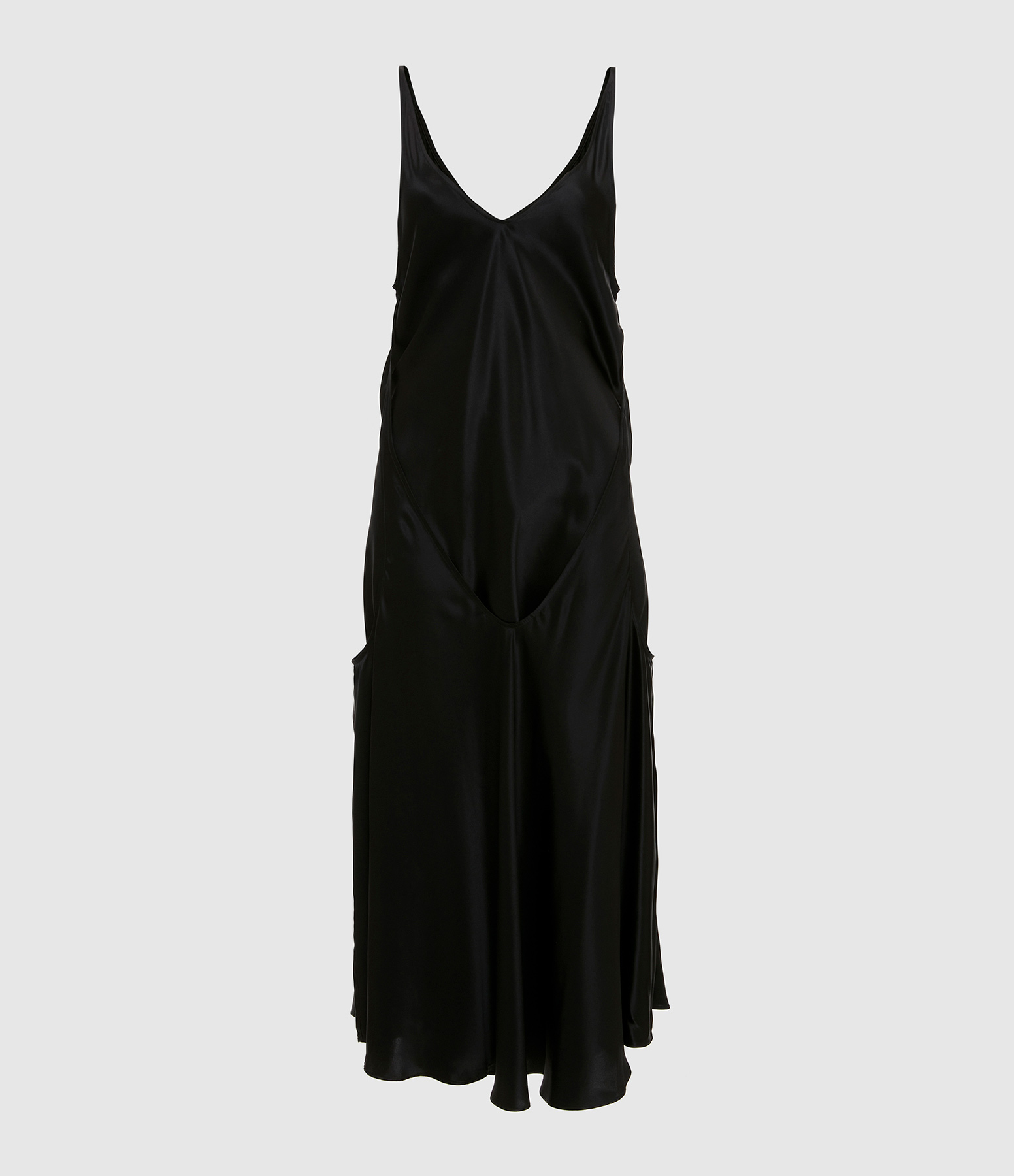 Robe Longue Cut Out Layered Sleeveless Black