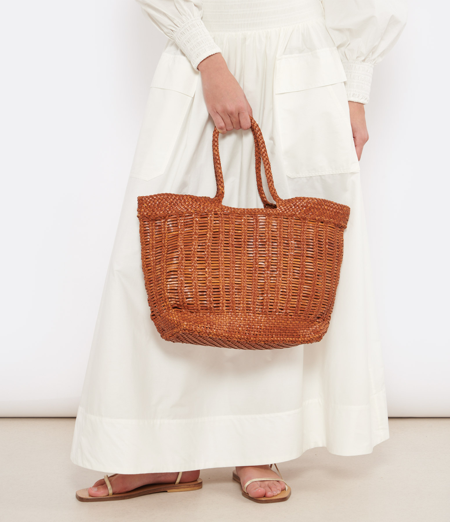 Sac Window Basket Cuir Marron