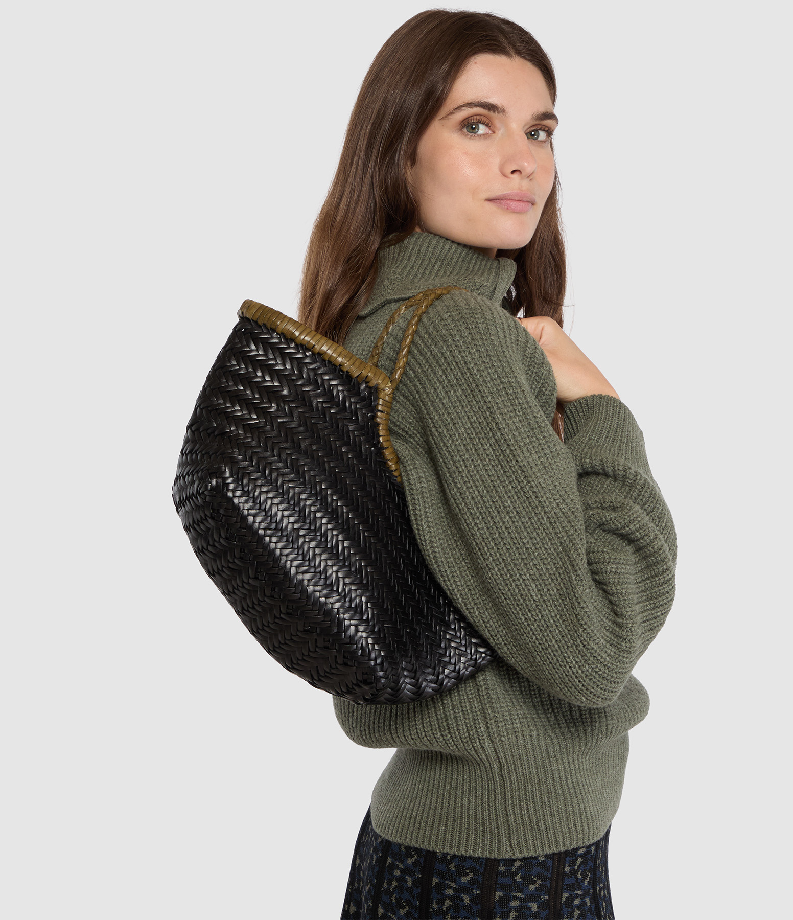 Sac Nantucket Small Bi-Colour Black/Khaki