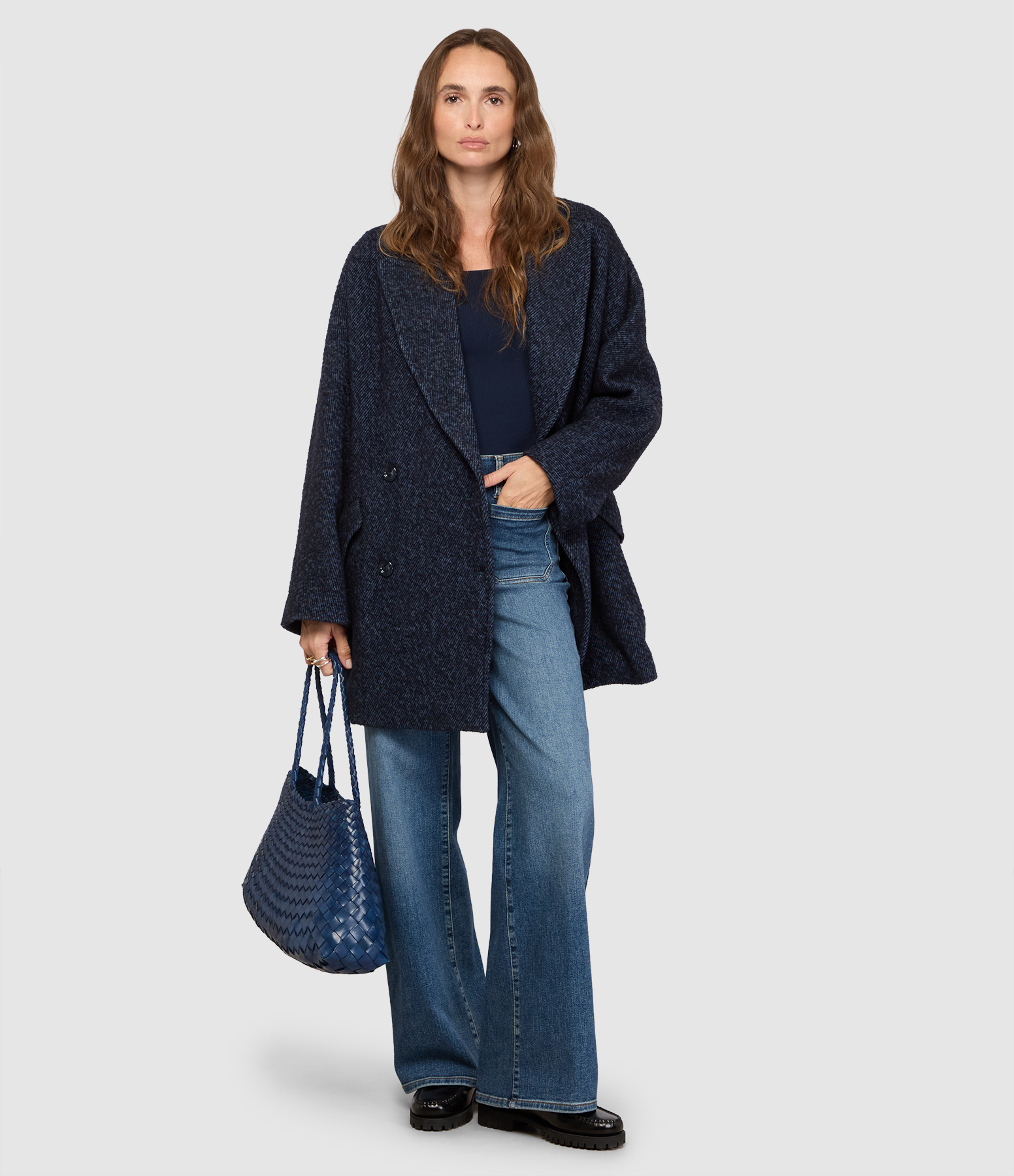 Sac Santa Croce Big Cuir Navy