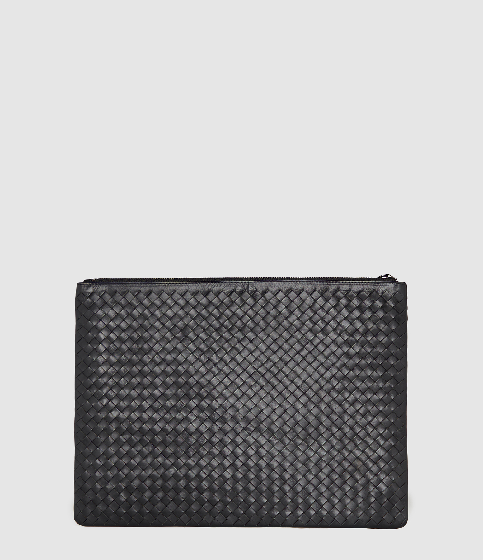 Pochette Cuir Noir, 36 x 27 cm