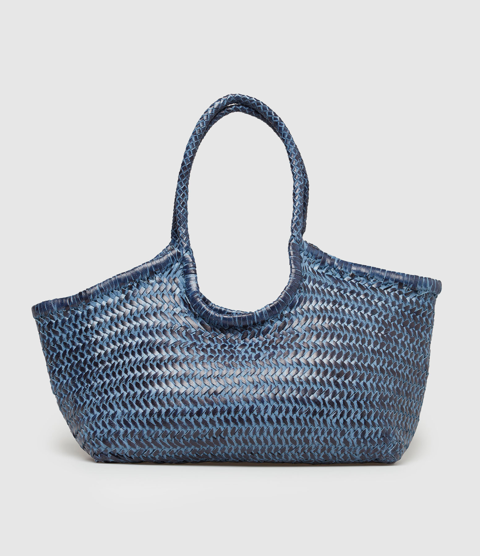 Sac Nantucket Cuir Bleu Marine Brush