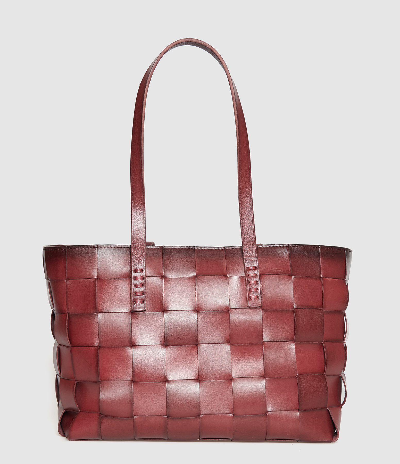 Sac Japan Tote Cuir Bordo