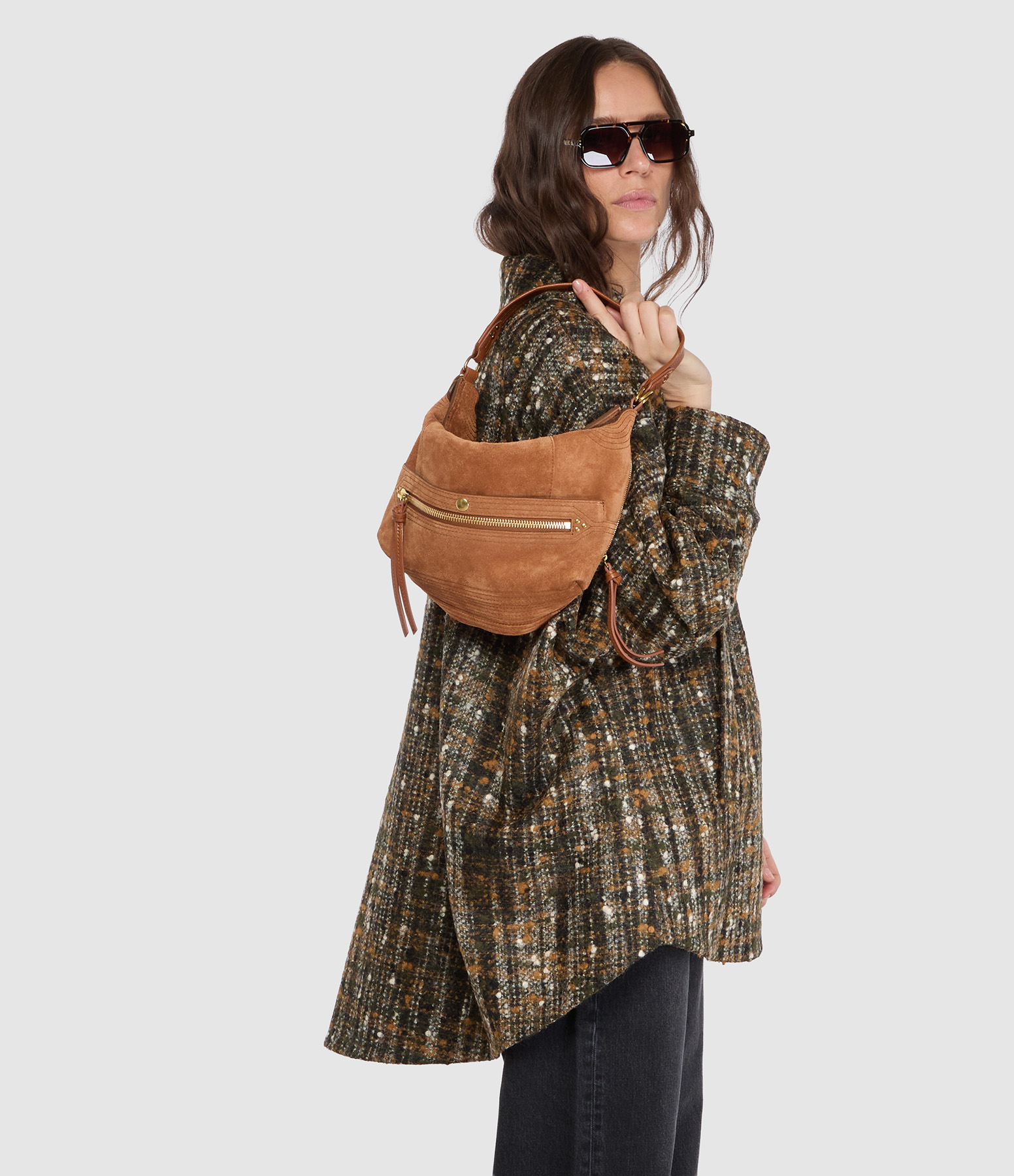 Sac Lucky Hobo Cuir Caramel