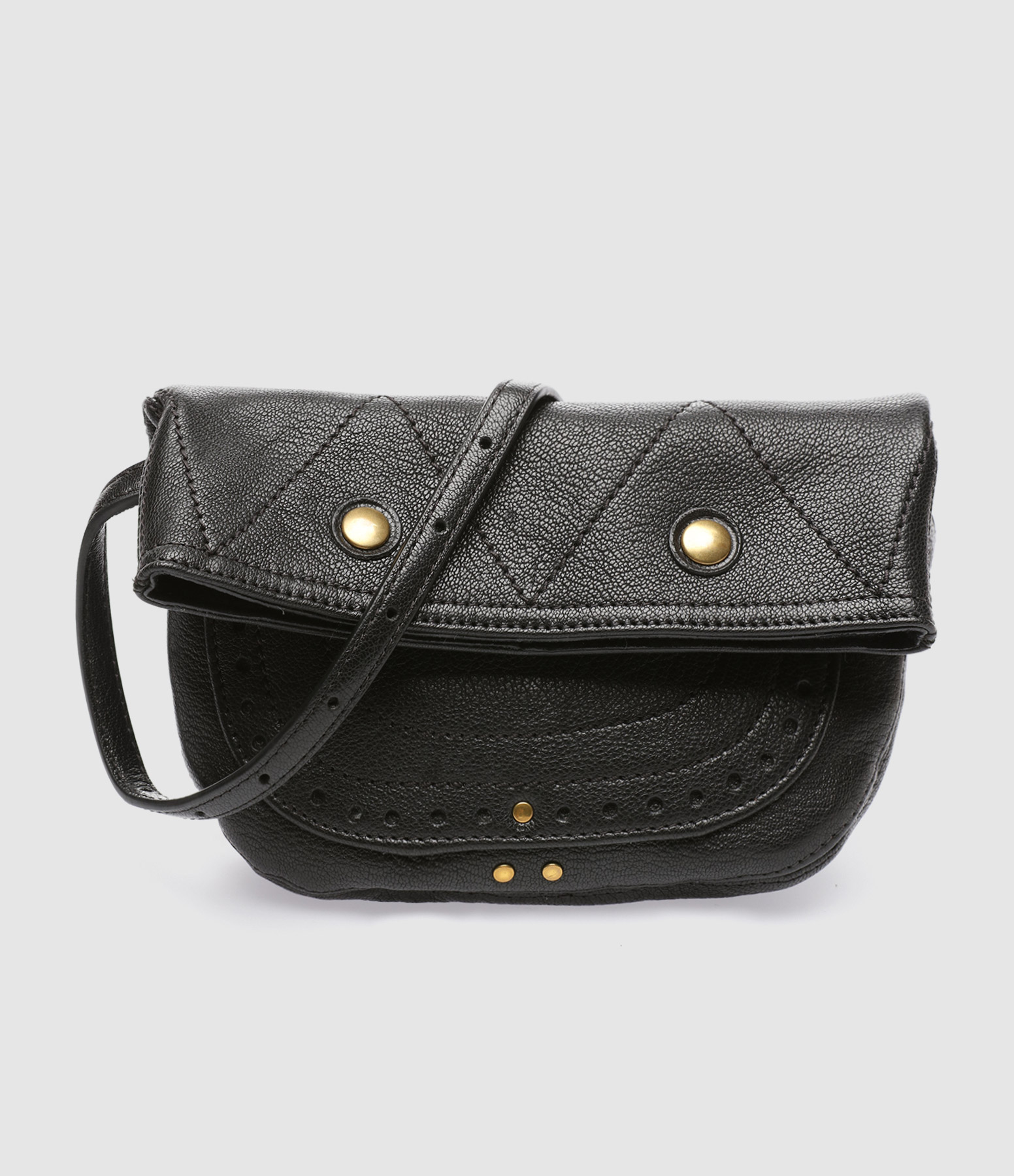 Pochette Jerry Cuir Grainé Noir